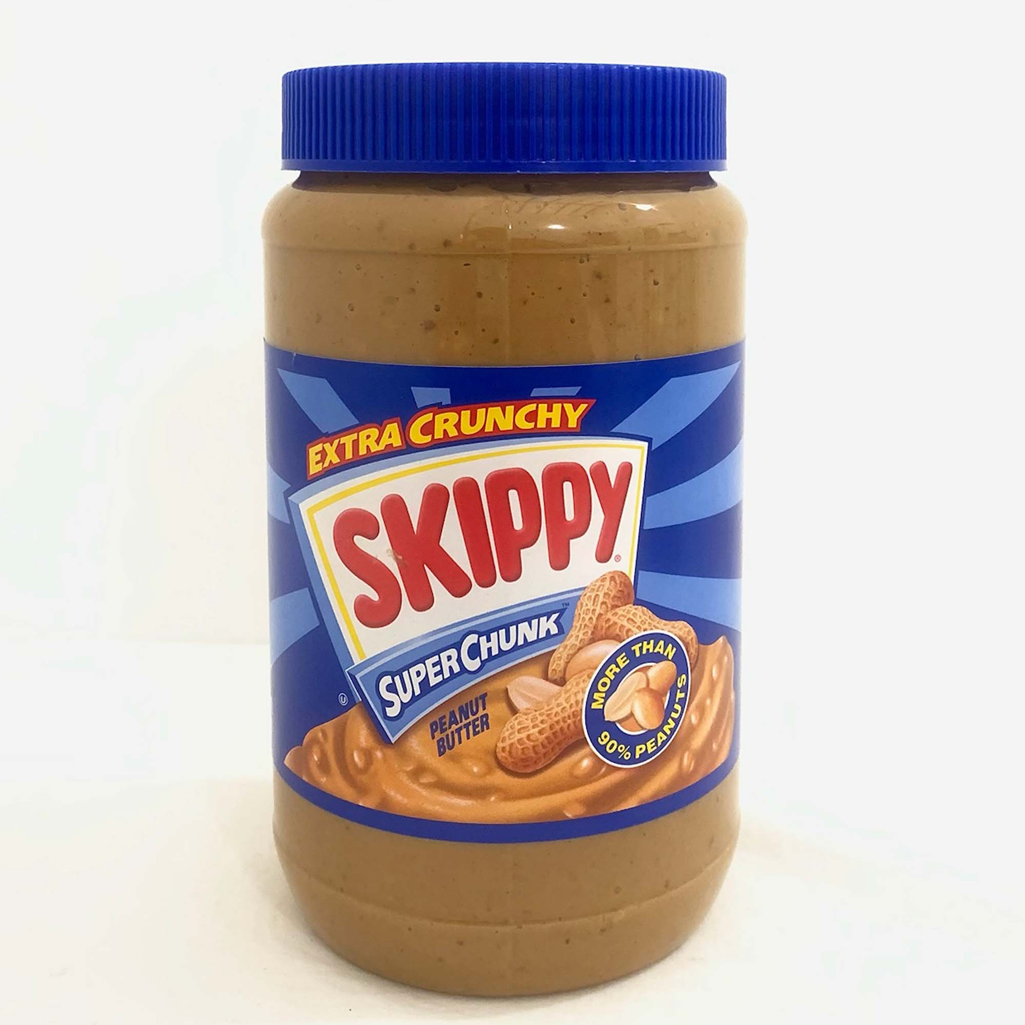 SKIPPY Super Chunk Peanut Butter – Extra Crunchy, Roasted Peanut Spread – High Protein, Gluten-Free – Family Size Jar 1360g (48 oz) – American Classic Peanut Butter