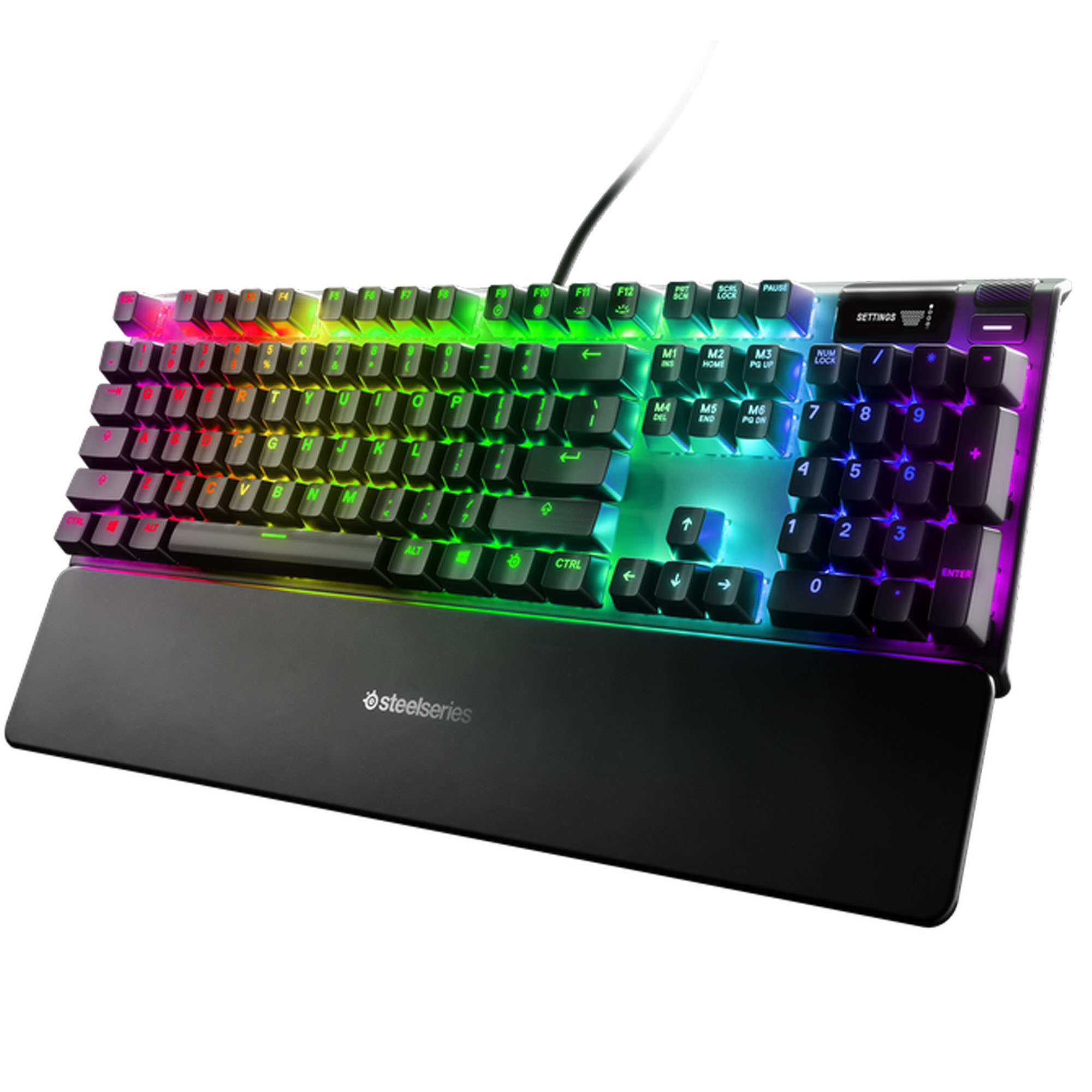 SteelSeries Apex Pro Gaming Keyboard (Gen 1) – Adjustable Mechanical Switches, RGB Backlit, Smart Display, Magnetic Wrist Rest, Customizable Macros