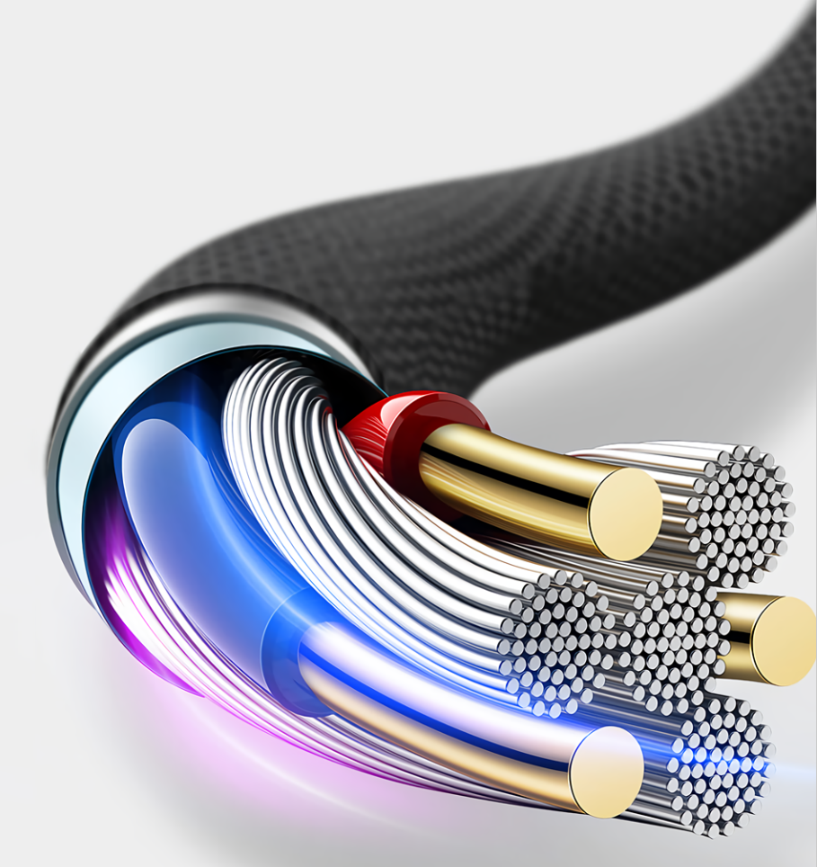 WiWU Elite cable USB to Ligthning Cable 2.4A fast charge Barided cord compatible with IOS devices with 1.2m Length - Image 4