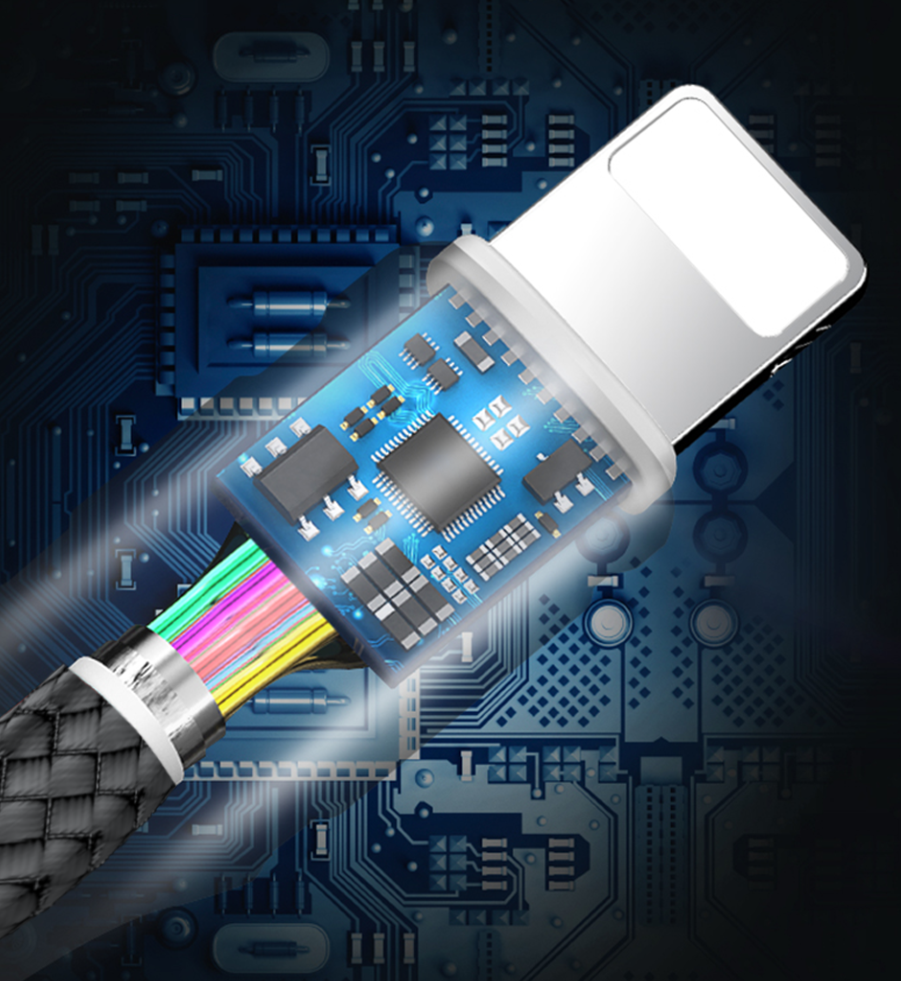 WiWU Elite cable USB to Ligthning Cable 2.4A fast charge Barided cord compatible with IOS devices with 1.2m Length - Image 5