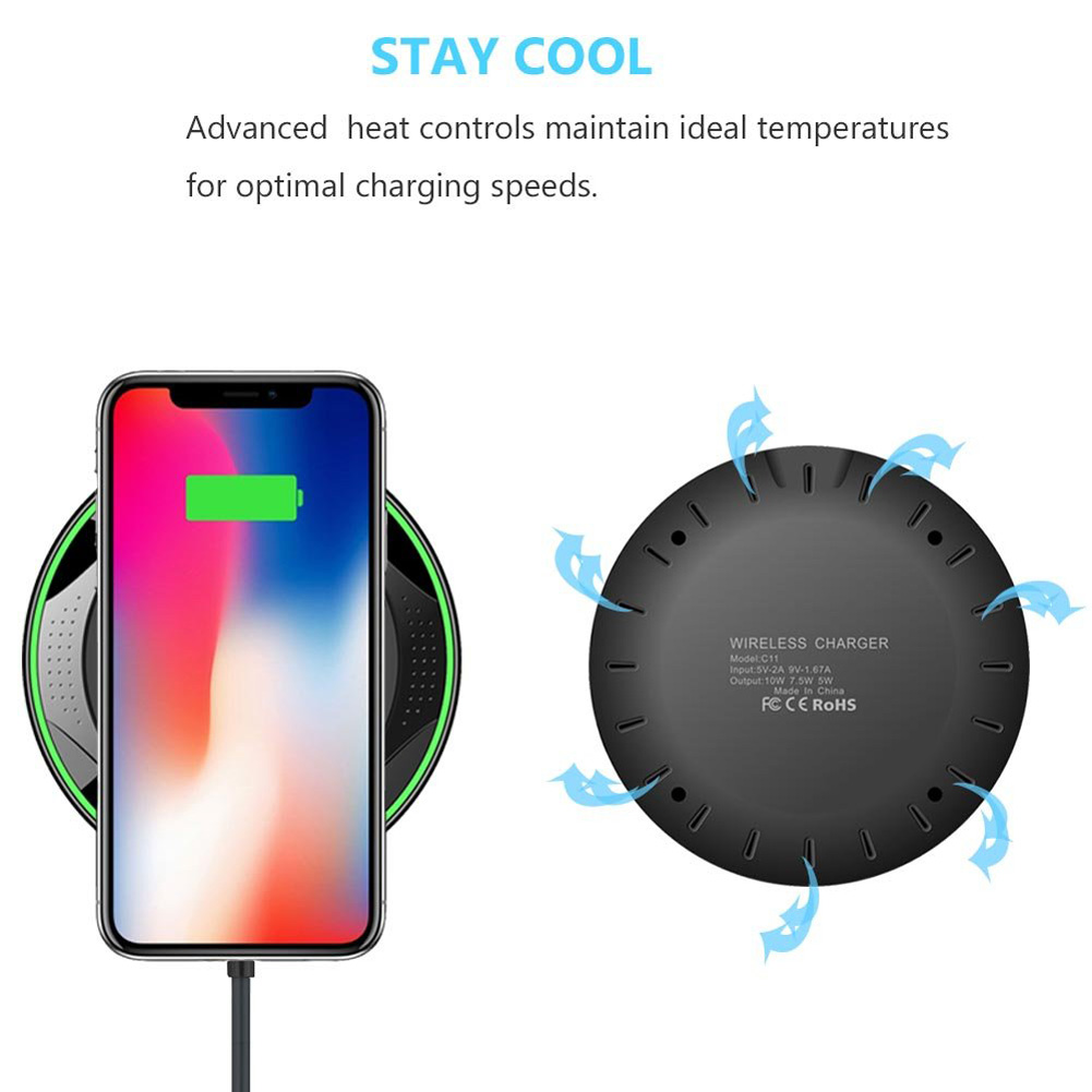 Wireless Charger 10W phone charger wireless Fast Charging Dock Charger - Image 5