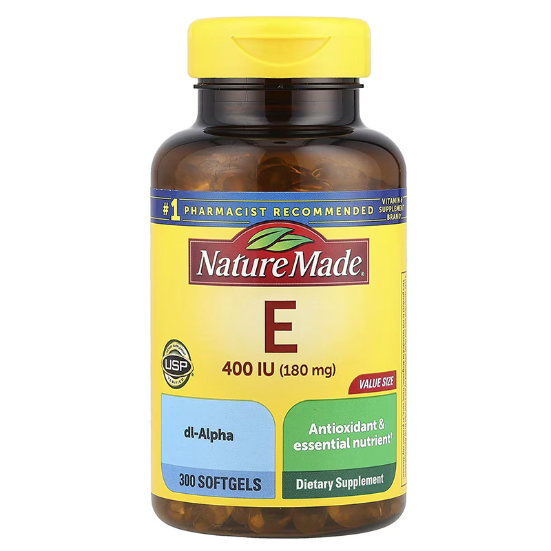 Nature Made Vitamin E 400 IU - 300 Softgels | Antioxidant Support, Immune & Skin Health Supplement