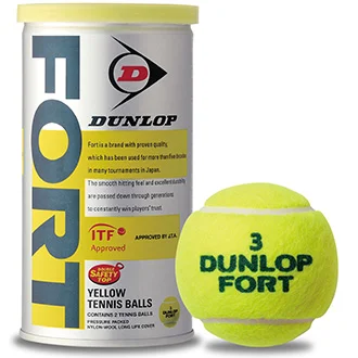 Dunlop 3 Fort Tennis Balls 2 in 1 – Premium Tennis Balls for All Court Surfaces – Ideal for Training, Matches, and Recreational Play