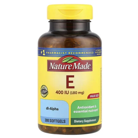 Nature Made Vitamin E 400 IU - 300 Softgels | Antioxidant Support, Immune & Skin Health Supplement