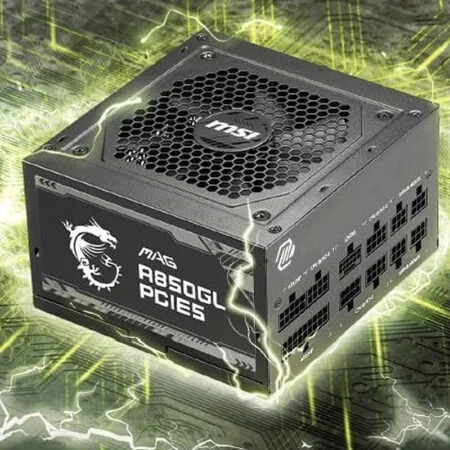 MSI MAG A850GL PCIE5 850W Power Supply Unit – 80 PLUS Gold, ATX 3.1/PCIe 5.1 Ready, Fully Modular PSU for Gaming PCs  (BACKORDER)
