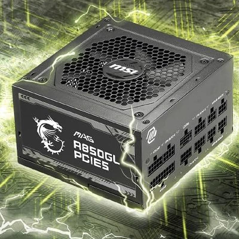 MSI MAG A850GL PCIE5 850W Power Supply Unit – 80 PLUS Gold, ATX 3.1/PCIe 5.1 Ready, Fully Modular PSU for Gaming PCs  (BACKORDER)